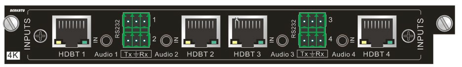 BERKATU柏卡圖 4路HDBaseT 信號輸入卡